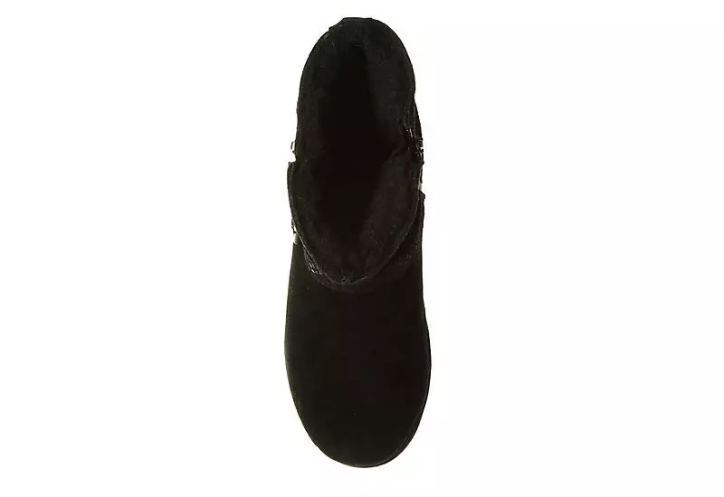 Bearpaw Womens Lucy Fur Wedge Boot - Black 8 Bearpaw Womens Lucy Fur Wedge Boot - Black - Image 6