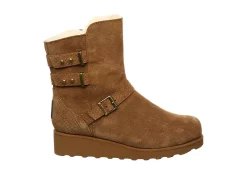 Bearpaw Womens Lucy Fur Wedge Boot - Tan -Shoes Shop US 01 300779 01
