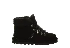 Bearpaw Womens Marta Lace-up Fur Boot - Black -Shoes Shop US 01 300782 01