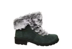 Bearpaw Womens Serenity Lace Up Fur Boot - Dark Green -Shoes Shop US 01 300809 01