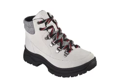 Skechers Womens Broadies Lace Up Boot - Off White