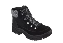 Skechers Womens Broadies Lace Up Boot - Black
