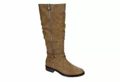Xappeal Womens Nadeen Wide Calf Riding Boot - Taupe