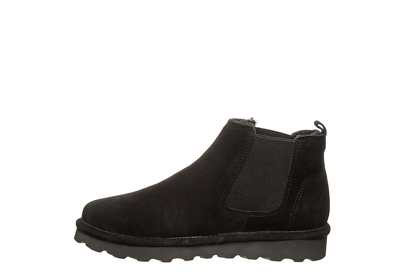 Bearpaw Womens Drew Short Fur Boot - Black 5 Bearpaw Womens Drew Short Fur Boot - Black - Image 3