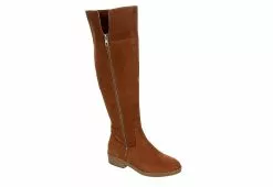 EVA & ZOE Eva & Zoe Womens Bria Wide Calf Tall Boot - Cognac