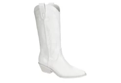 Madden Girl Womens Redford Western Boot - White