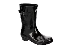 London Fog Womens Piccadilly Rain Boot - Black