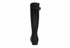 Hunter Boots Llc Womens Original Back Adj Gloss Rain Boot - Black -Shoes Shop US 01 302431 04