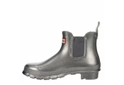 Hunter Boots Llc Womens Original Chelsea Cosmic Rain Boot - Silver -Shoes Shop US 01 302434 03