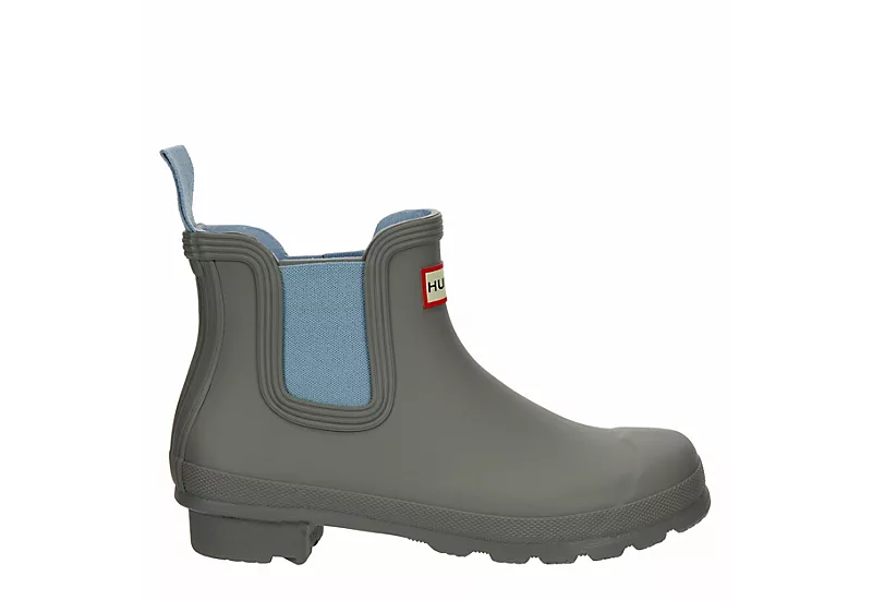 Hunter Boots Llc Womens Original Chelsea Rain Boot - Grey 4 Hunter Boots Llc Womens Original Chelsea Rain Boot - Grey - Image 2