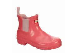 Hunter Boots Llc Womens Original Chelsea Gloss Rain Boot - Pink