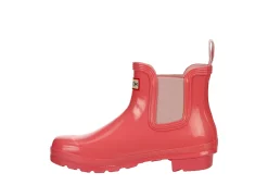 Hunter Boots Llc Womens Original Chelsea Gloss Rain Boot - Pink -Shoes Shop US 01 302441 03