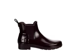 Hunter Boots Llc Womens Original Refined Chelsea Gloss Rain Boot - Wine -Shoes Shop US 01 302444 01