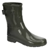 Hunter Boots Llc Womens Original Refined Short Gloss Rain Boot - Grey -Shoes Shop US 01 302445 00