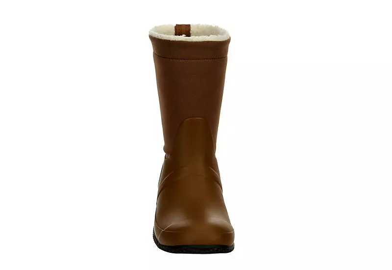Hunter Boots Llc Womens Original Roll Top Sherpa Rain Boot - Tan 5 Hunter Boots Llc Womens Original Roll Top Sherpa Rain Boot - Tan - Image 3