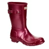 Hunter Boots Llc Womens Original Short Nebula Rain Boot - Burgundy -Shoes Shop US 01 302449 00