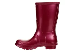 Hunter Boots Llc Womens Original Short Nebula Rain Boot - Burgundy -Shoes Shop US 01 302449 03