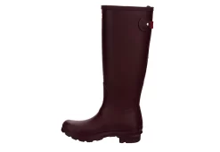 Hunter Boots Llc Womens Original Back Adj Rain Boot - Dark Red -Shoes Shop US 01 302459 03