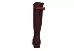 Hunter Boots Llc Womens Original Back Adj Rain Boot - Dark Red -Shoes Shop US 01 302459 04