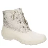 Sperry Womens Syren Gulf Metallic Animal Duck Boot - Ivory -Shoes Shop US 01 302508 00