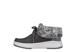 Skechers Womens Skipper Wave Cozy Queen Lace-up Fur Boot - Dark Grey -Shoes Shop US 01 302635 02