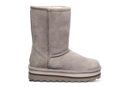 Bearpaw Womens Retro Elle Fur Boot - Stone -Shoes Shop US 01 302680 01