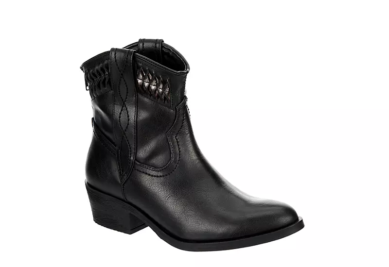 Michael By Michael Shannon Womens Daisy Western Boot - Black 3 Michael By Michael Shannon Womens Daisy Western Boot - Black