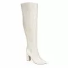 Michael By Michael Shannon Womens Camille Over The Knee Boot - Off White -Shoes Shop US 01 302767 00