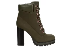 Limelight Womens Halle Lace-up Boot - Olive -Shoes Shop US 01 302780 01