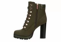 Limelight Womens Halle Lace-up Boot - Olive -Shoes Shop US 01 302780 03
