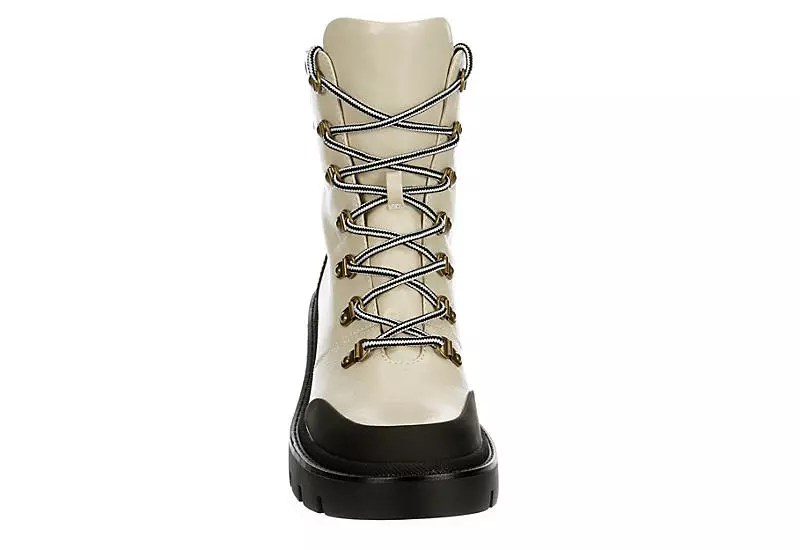 Michael By Michael Shannon Womens Natacha Lace-up Boot - Ivory 5 Michael By Michael Shannon Womens Natacha Lace-up Boot - Ivory - Image 3