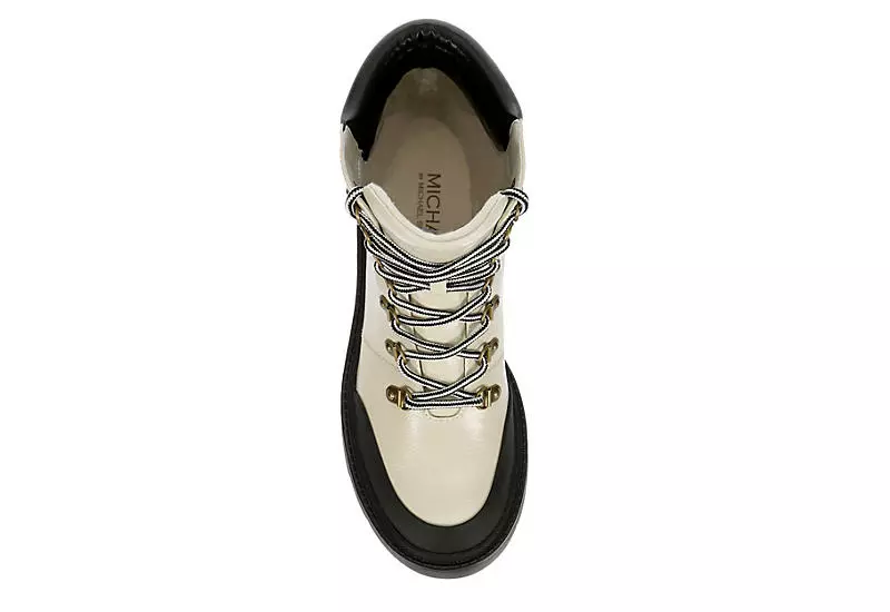 Michael By Michael Shannon Womens Natacha Lace-up Boot - Ivory 8 Michael By Michael Shannon Womens Natacha Lace-up Boot - Ivory - Image 6