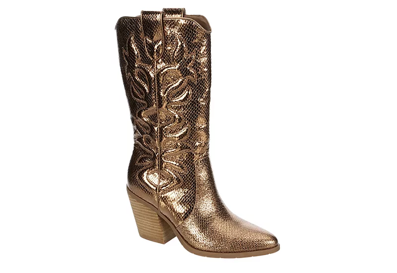 Michael By Michael Shannon Womens Faith Western Boot - Bronze 3 Michael By Michael Shannon Womens Faith Western Boot - Bronze