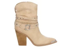 Michael By Michael Shannon Womens Dottie Western Boot - Beige -Shoes Shop US 01 302820 01
