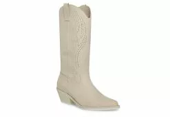 Madden Girl Womens Ryder Western Boot - Ivory