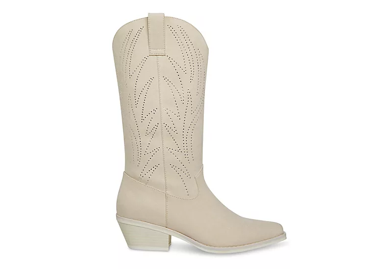 Madden Girl Womens Ryder Western Boot - Ivory 4 Madden Girl Womens Ryder Western Boot - Ivory - Image 2