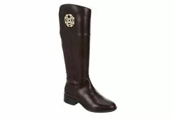 Michael By Michael Shannon Womens Brielle Wide Calf Tall Riding Boot - Dark Brown