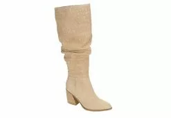 Michael By Michael Shannon Womens Millie Wide Calf Tall Boot - Tan