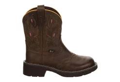Justin Womens Gemma Western Boot - Dark Brown -Shoes Shop US 01 302861 01
