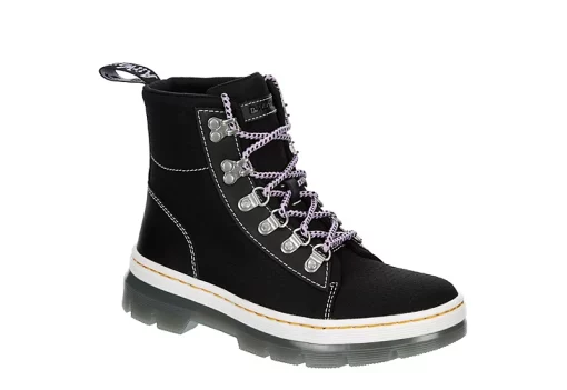 Dr. Martens Dr.martens Womens Combs Nylon Combat Boot - Black -Shoes Shop US 01 302898 00