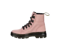 Dr. Martens Dr.martens Womens Combs Nylon Combat Boot - Pale Pink -Shoes Shop US 01 302906 03