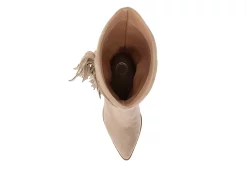 Journee Collection Womens Hartly Fringed Wide Calf Dress Boot - Taupe -Shoes Shop US 01 303178 05