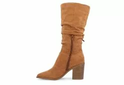 Journee Collection Womens Hartly Fringed Extra Wide Calf Dress Boot - Tan -Shoes Shop US 01 303185 03