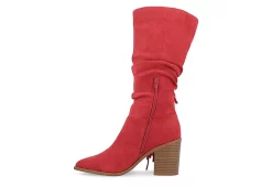 Journee Collection Womens Hartly Fringed Extra Wide Calf Dress Boot - Red -Shoes Shop US 01 303199 03