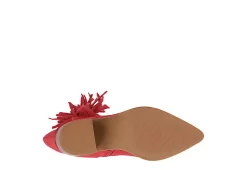 Journee Collection Womens Hartly Fringed Extra Wide Calf Dress Boot - Red -Shoes Shop US 01 303199 06
