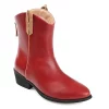 Journee Collection Womens Novva Western Ankle Boot - Red -Shoes Shop US 01 303313 00