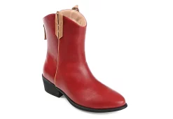 Journee Collection Womens Novva Western Ankle Boot - Red