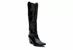 Coconuts Womens Jax Tall Western Boot - Black