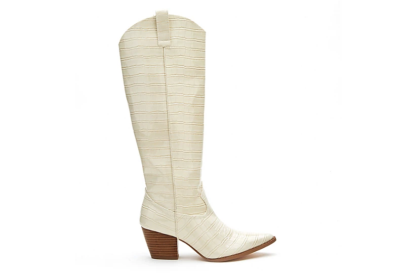 Coconuts Womens Jax Tall Western Boot - Ivory 4 Coconuts Womens Jax Tall Western Boot - Ivory - Image 2