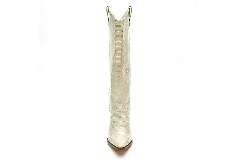 Coconuts Womens Jax Tall Western Boot - Ivory 5 Coconuts Womens Jax Tall Western Boot - Ivory - Image 3